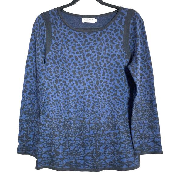 Velvet By Graham & Spencer Cashmere Blend Animal Print Sweater Women's Sz Large - Picture 1 of 6